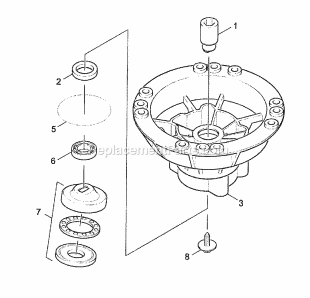 Housing Diagram and Parts List for 2200H (26A-024-100, 2200H) (2001) Cub Cadet Engine